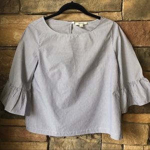 Madewell Women’s Top With Peplum Sleeves - M